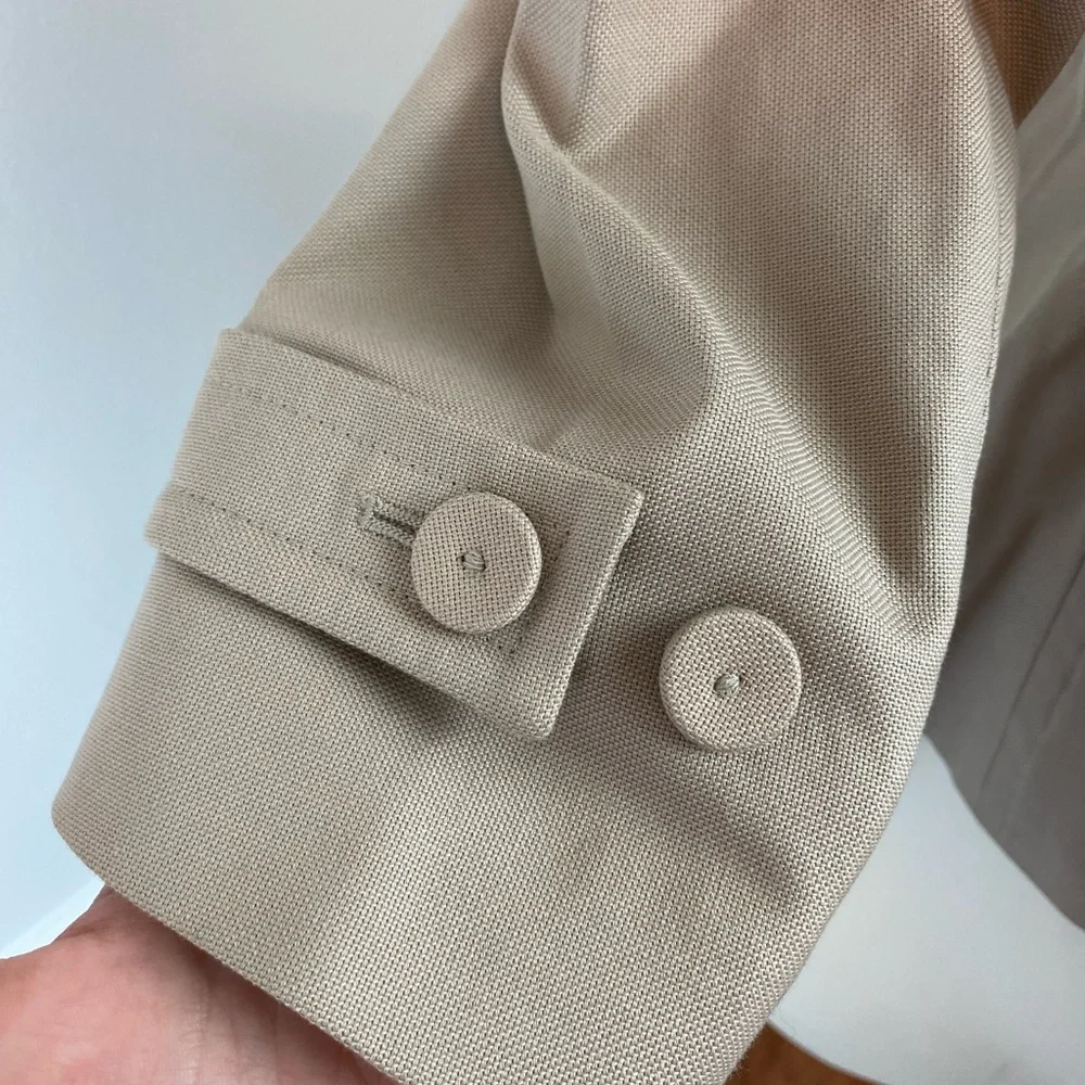 TALBOTS Petites Beige Jacket/Blazer | Size 2P - Picture 4 of 11